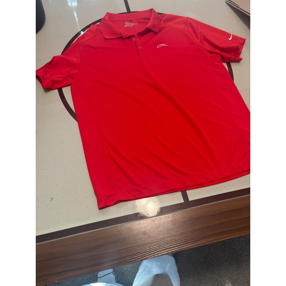 Nike Golf Tour Performance Dri-FIT Polo Shirt Mens Large Red Short Sleeve Logo